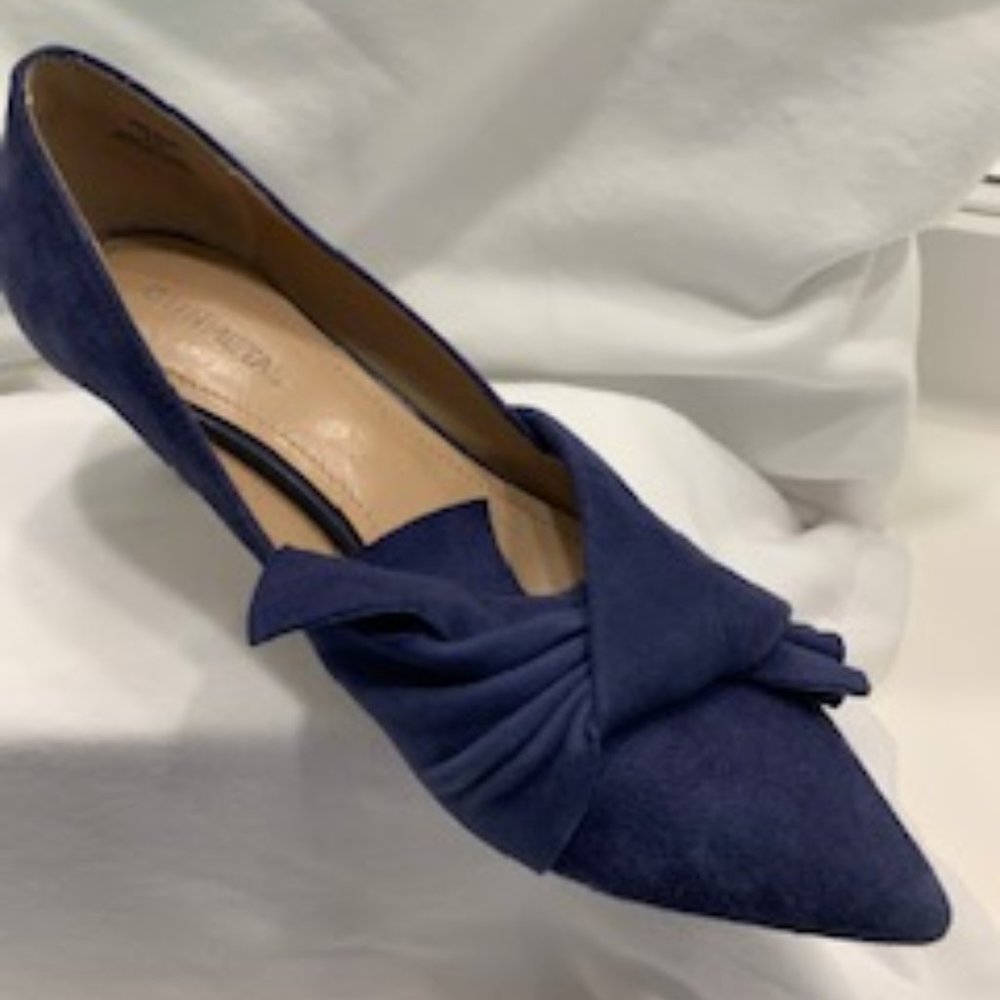 Gunmetal Blue Suede Pumps